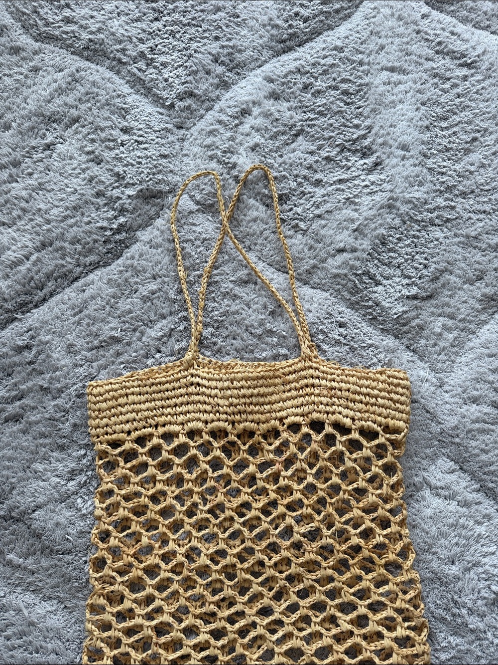 Reformation Crochet Straw Market Tote in Natural - Picture 5 of 6
